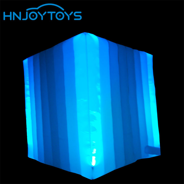 White Inflatable Photo Booth With LED Lights Inside