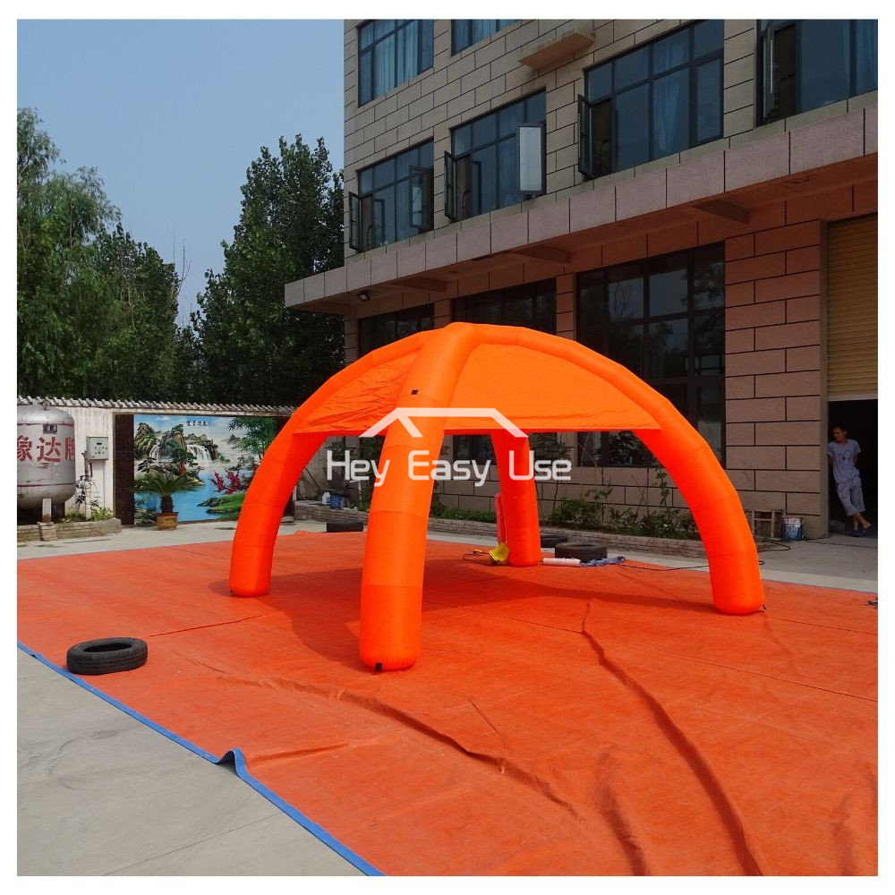 Lightweight Tent Inflatable Spider Dome (4 Legs, Orange Color)