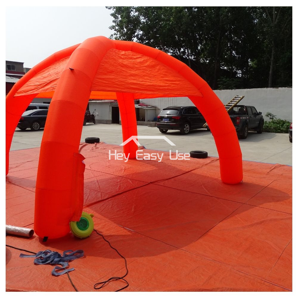 Lightweight Tent Inflatable Spider Dome (4 Legs, Orange Color)