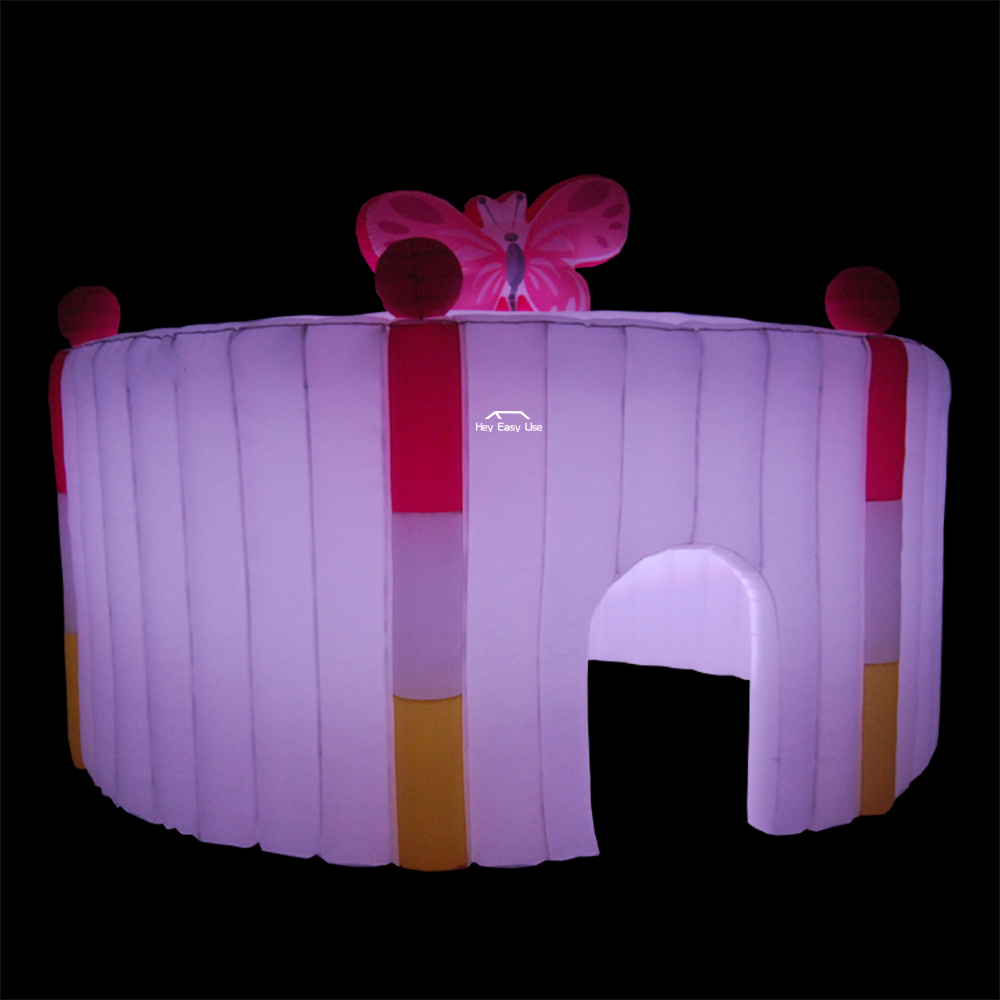 Butterfly Round Inflatable Marquee With LED Lights
