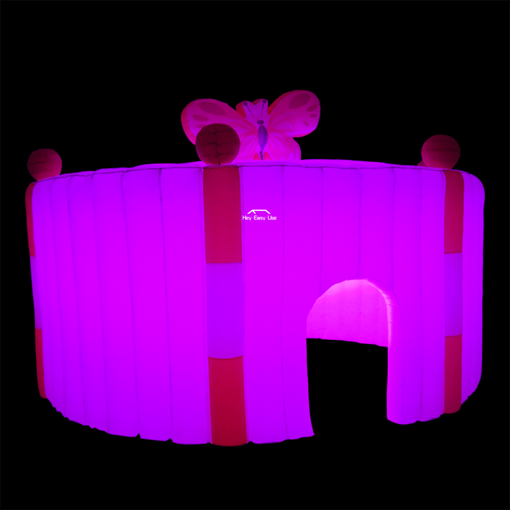 Butterfly Round Inflatable Marquee With LED Lights