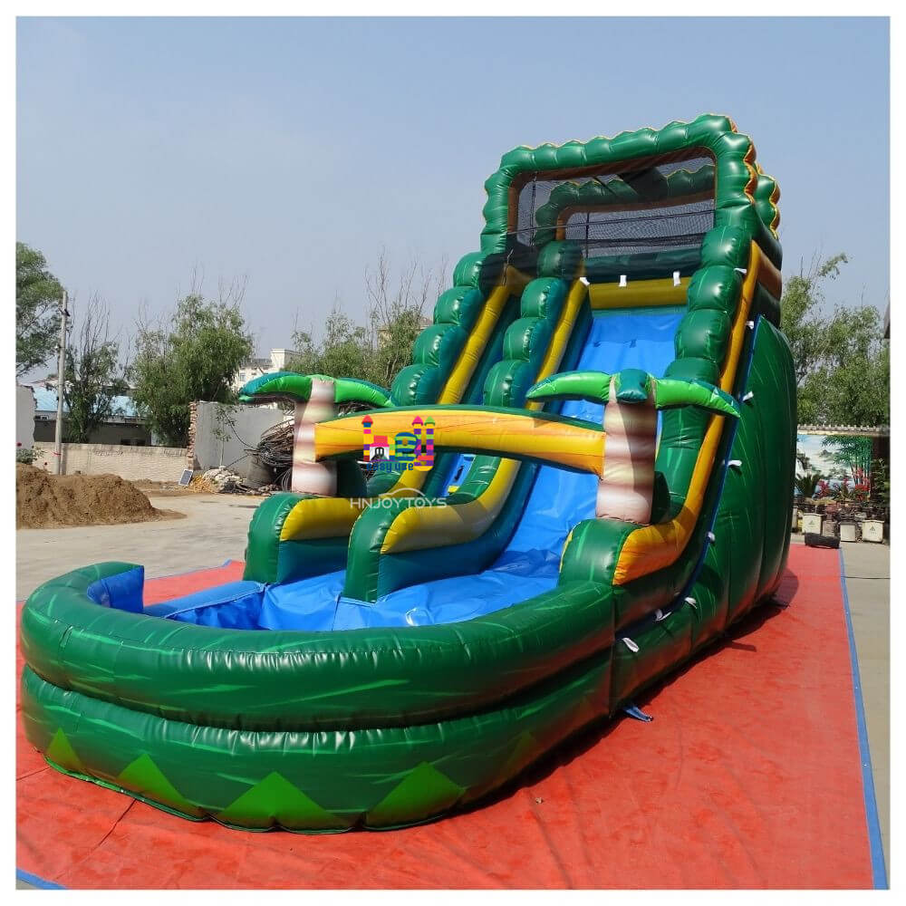 Commercial Inflatable Graden Activity Water Slide With Pool 