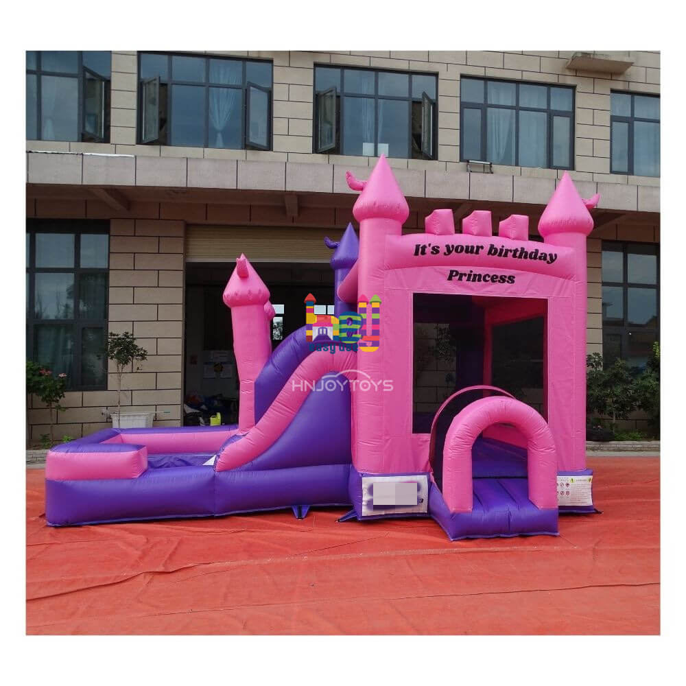 Outdoor PVC waterslide bounce house combo
