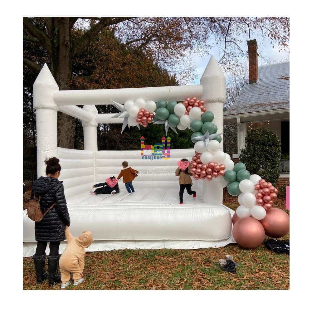 wedding white bounce house