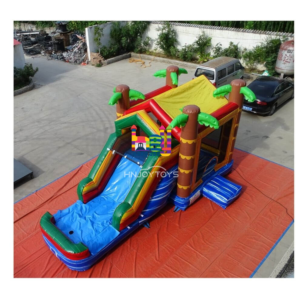 Commercial PVC Inflatable Combo With Bounce House And Slide And Pool