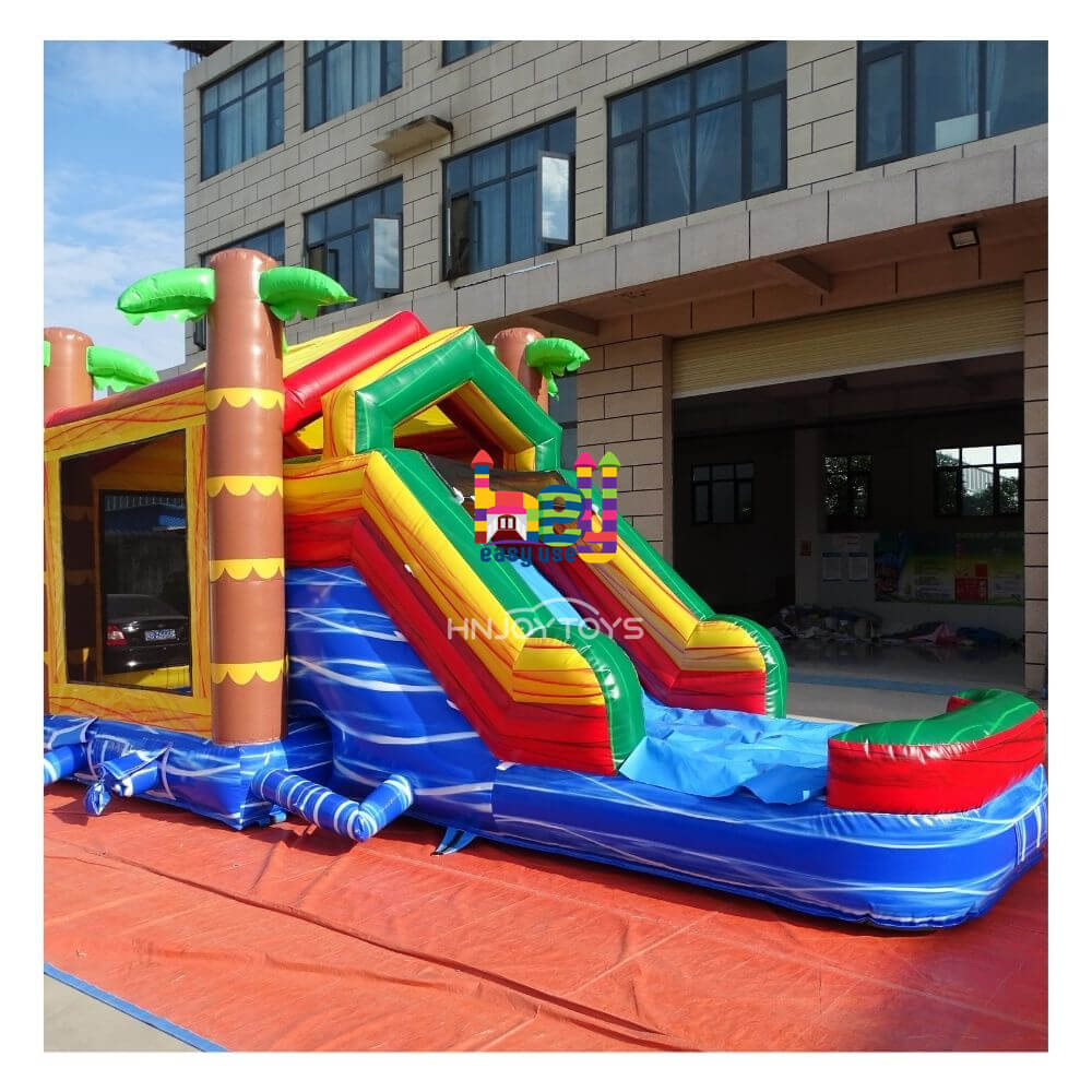 Commercial PVC Inflatable Combo With Bounce House And Slide And Pool