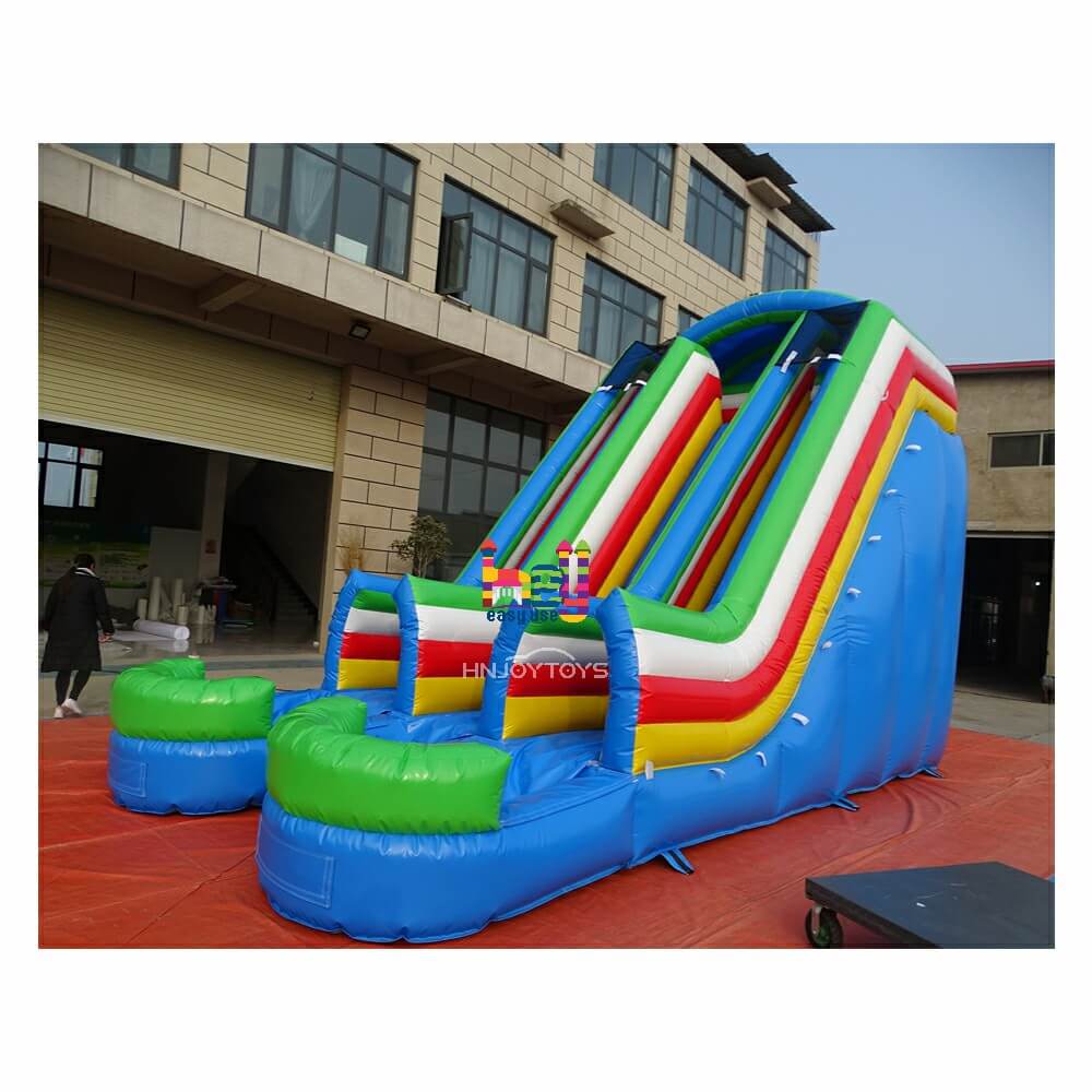PVC detached inflatable double lane water slide