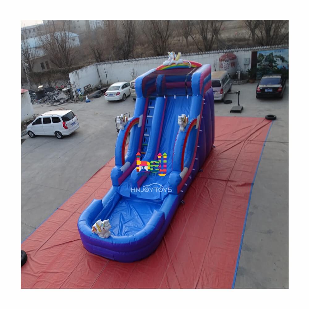 factory price white bounce house water slide