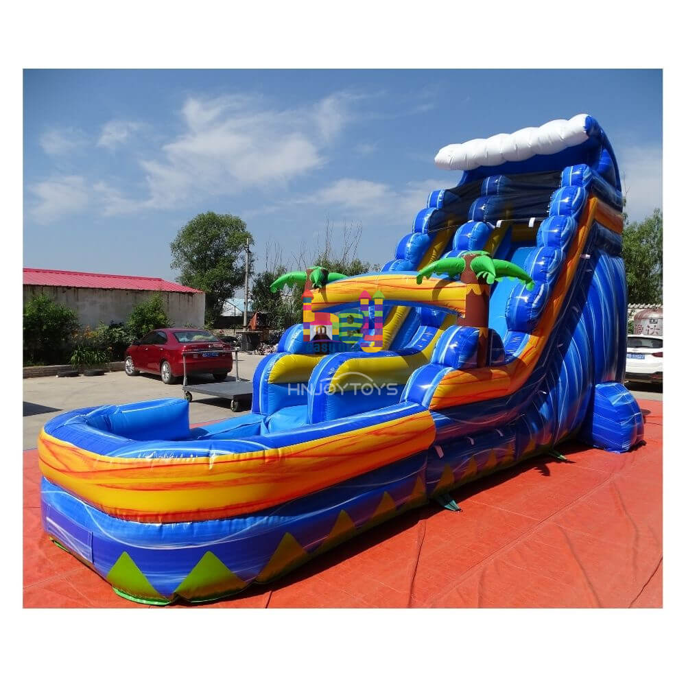 marble color inflatable waterslide sale