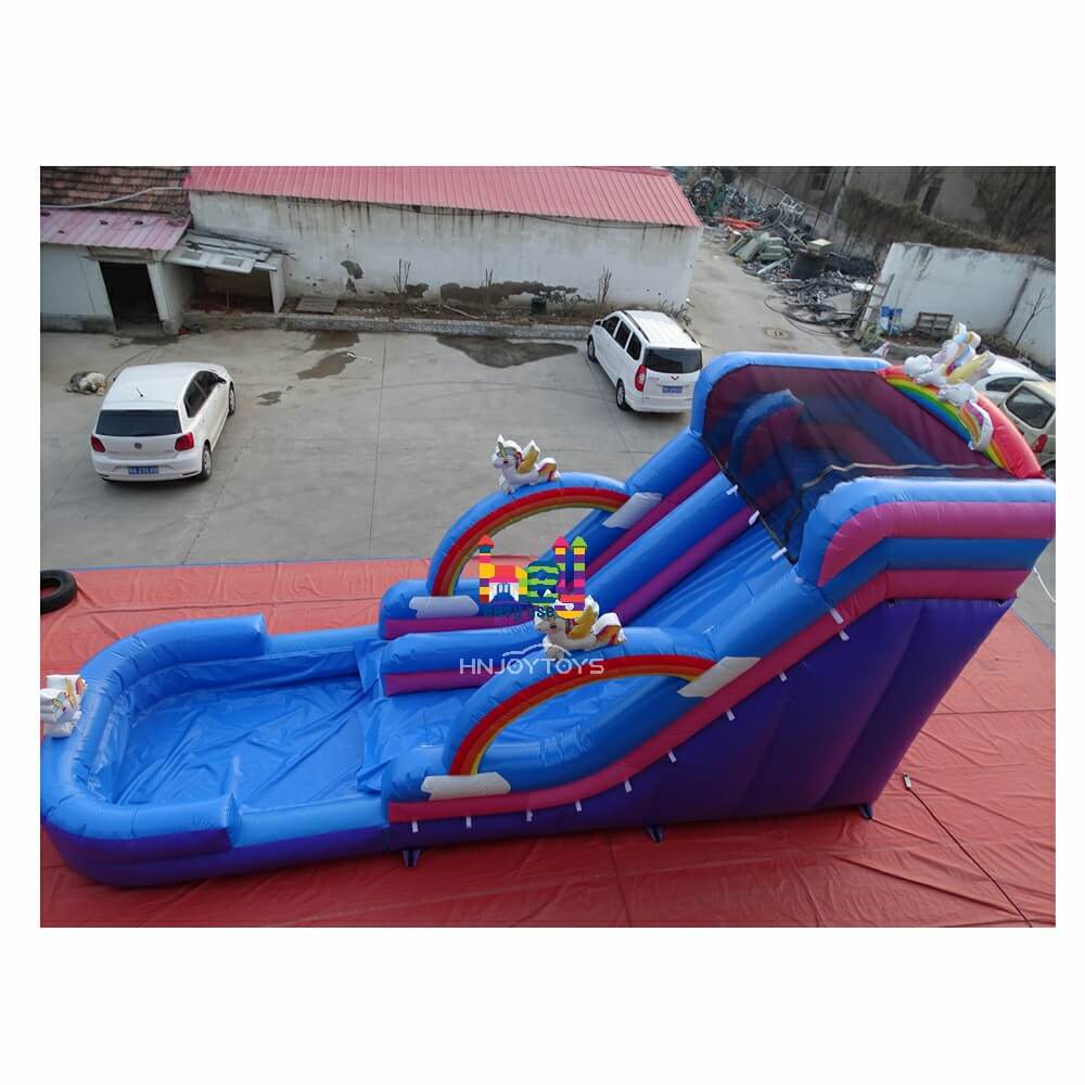 high quality PVC inflatable bouncer with water slide