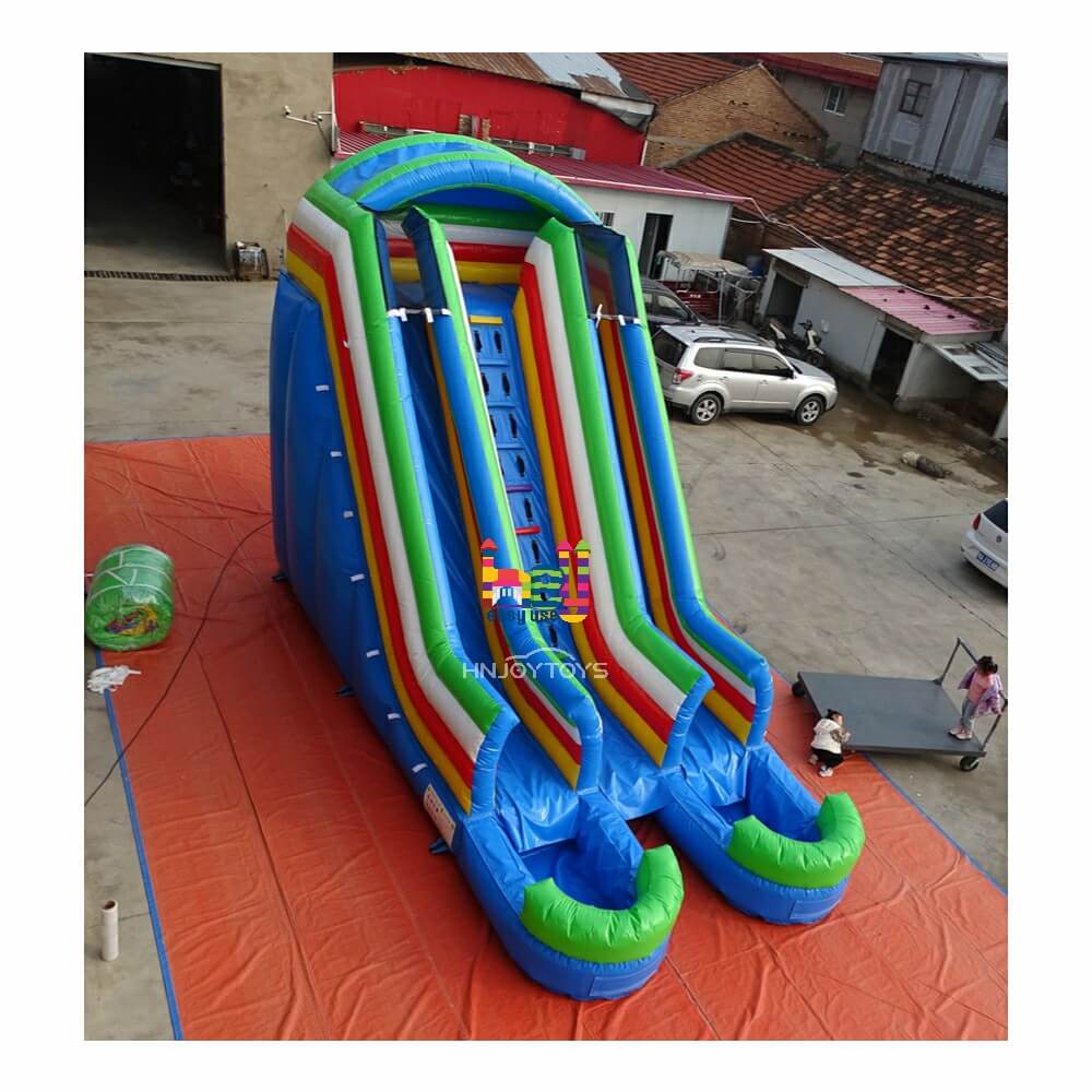 PVC detached inflatable double lane water slide