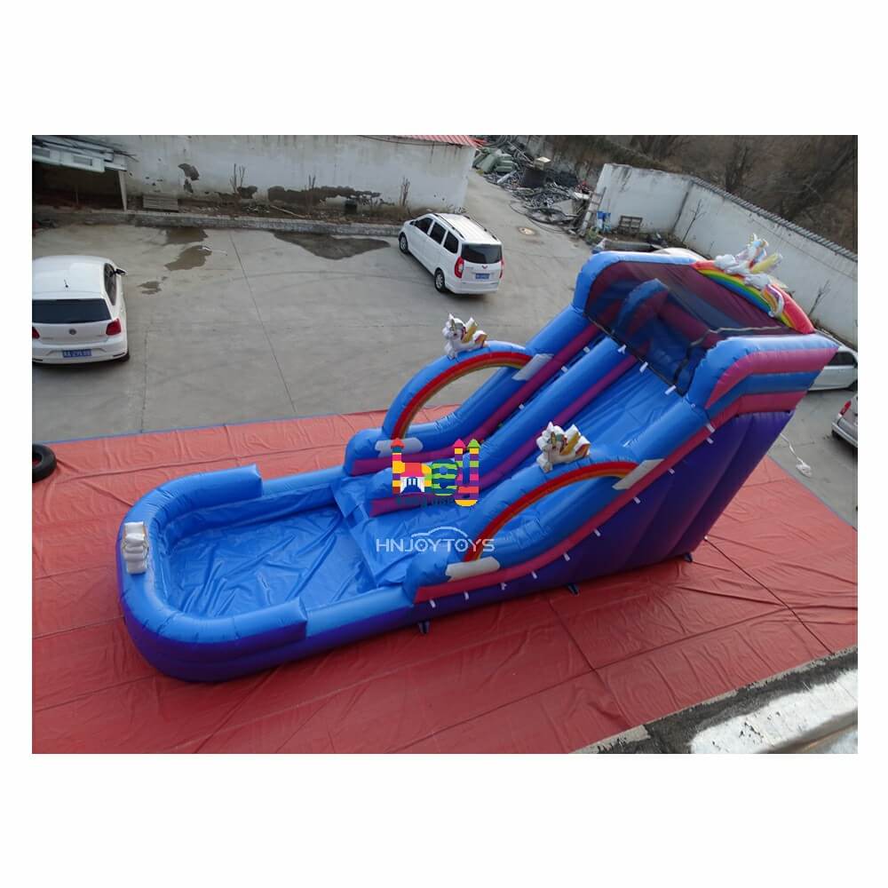 factory price white bounce house water slide