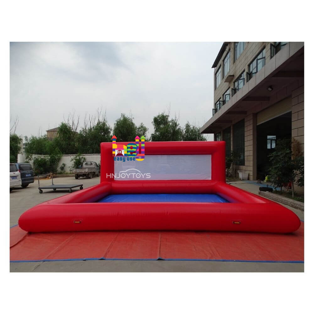 colorful inflatable slippery soccer field