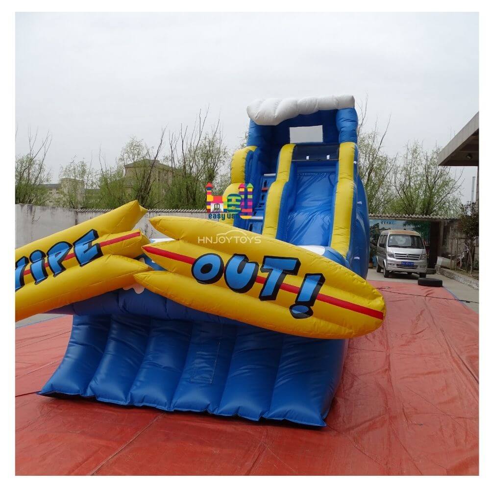 popular inflatable water slide long floating yacht slide