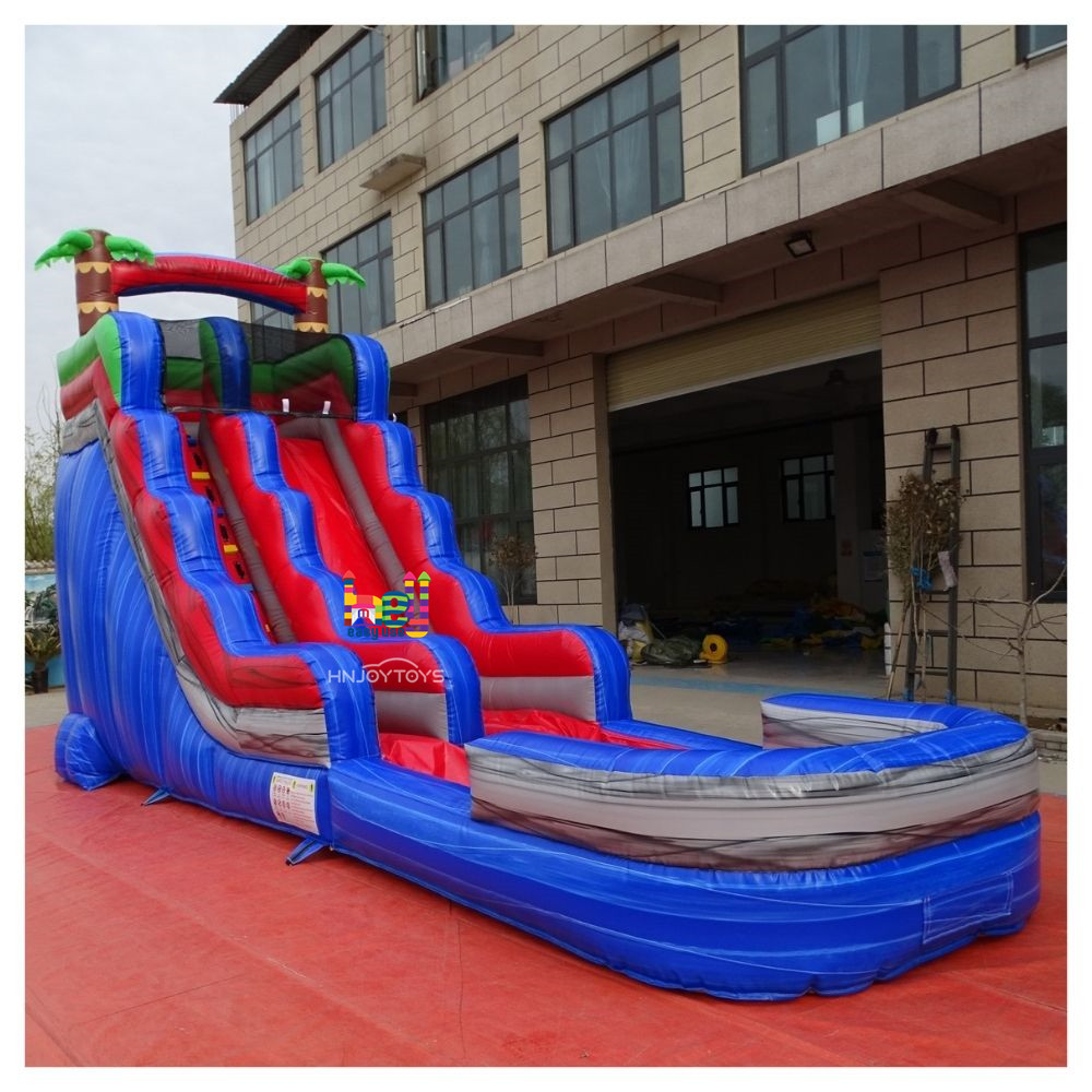 summer holiday inflatable bounce house with water slide