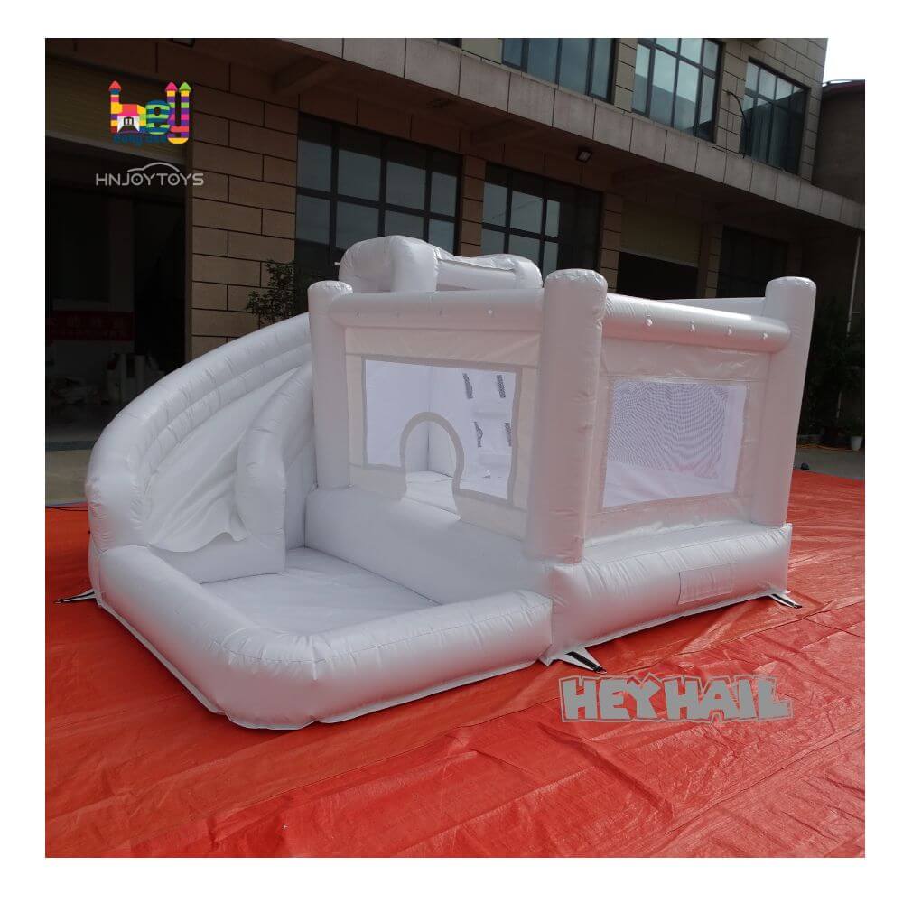 The white bounce house