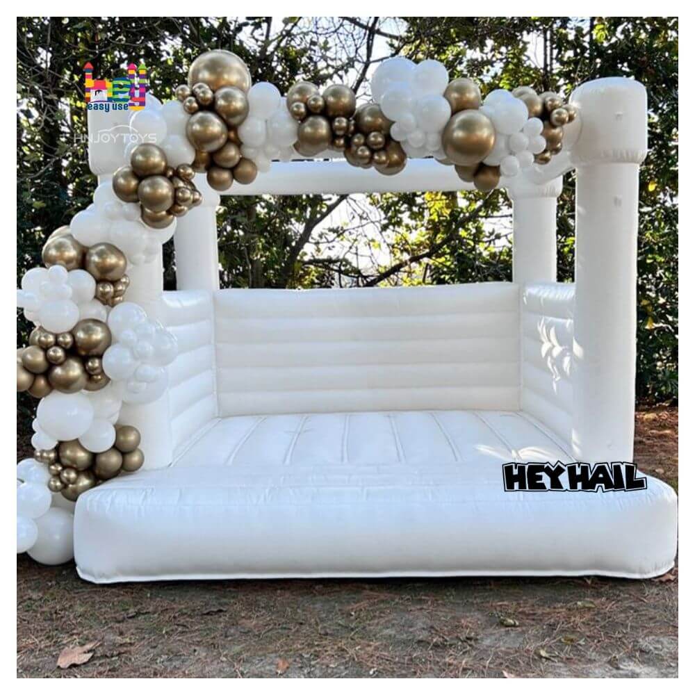 white adult bounce house