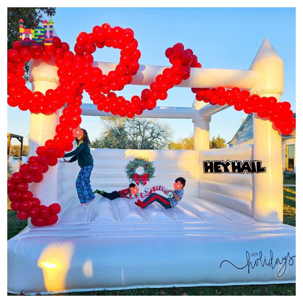 all white moon bounce