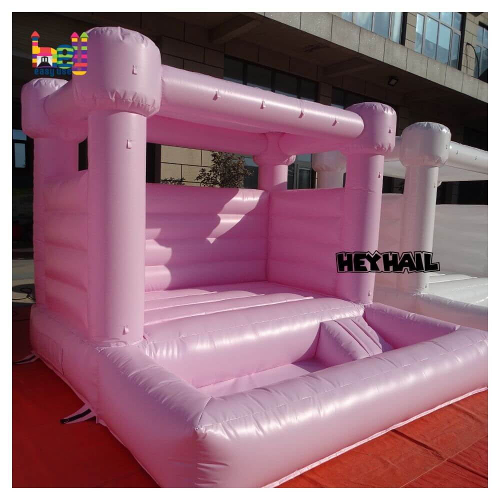 pastel pink bounce house commercial PVC on promotion