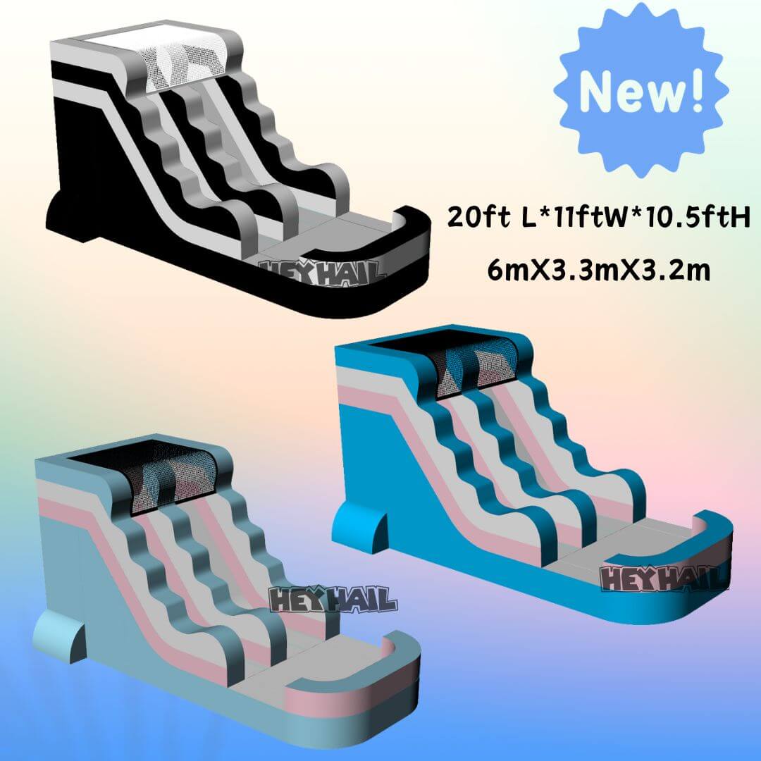 colorful commercial water slide inflatable