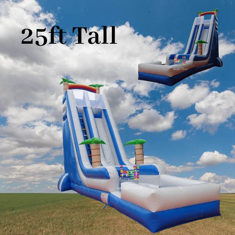 Custom Giant Inflatable Water Slide 25ft Height For Sale