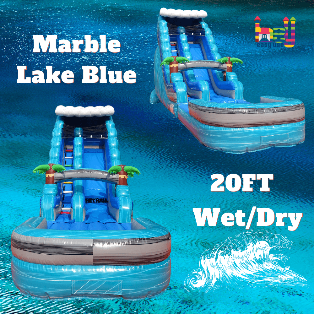 blue commercial waterslides for sale