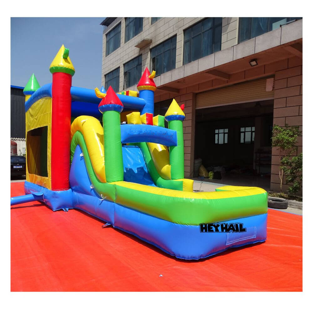 commercial grade combo bounce house and wet dry slide commercial for party
