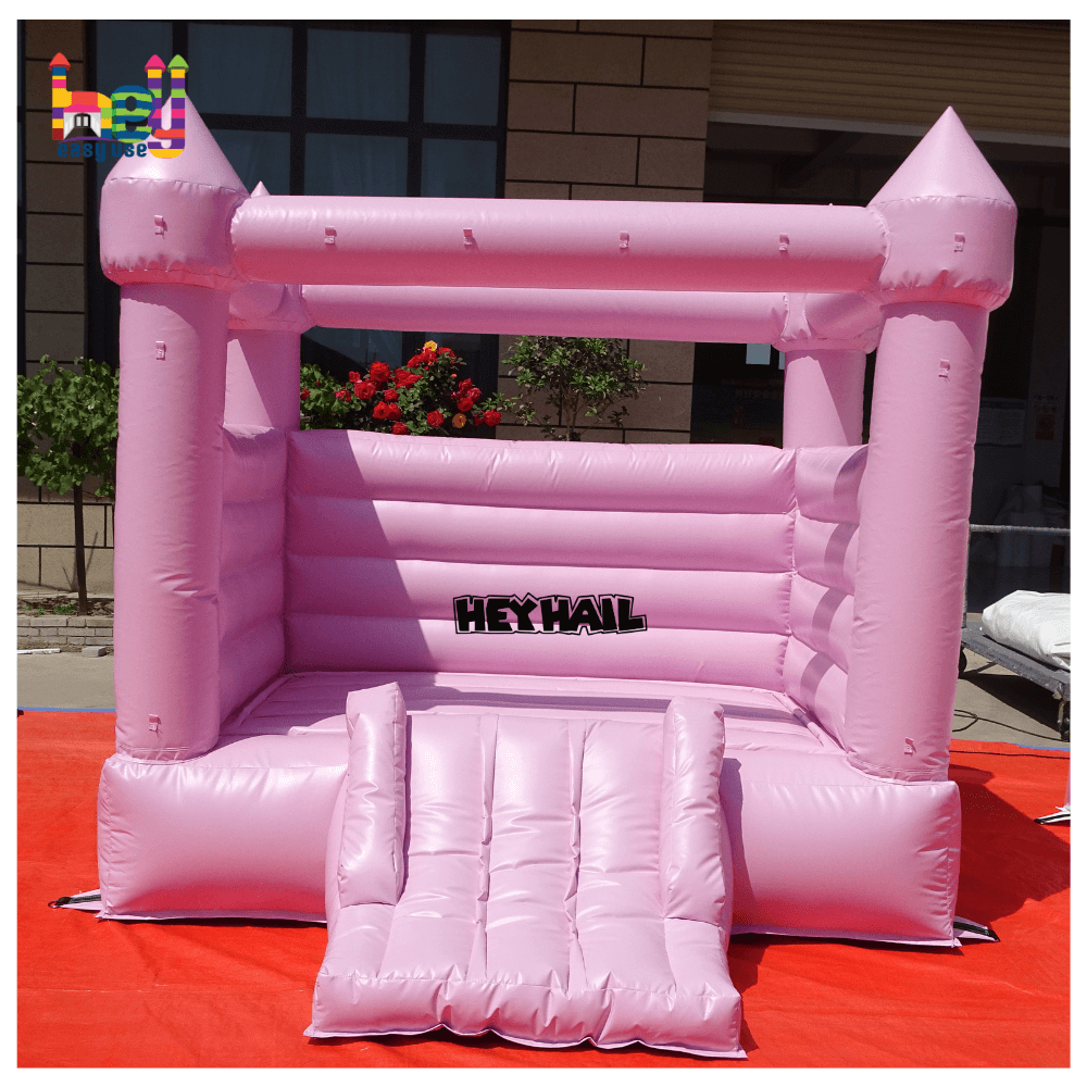 Pastel pink bouncy castle mini inflatable bounce house commercial inflatable castle