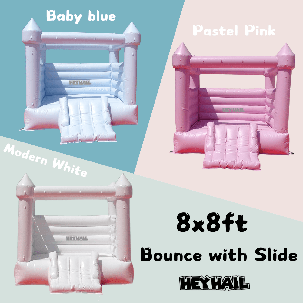 Pastel pink bouncy castle mini inflatable bounce house commercial inflatable castle