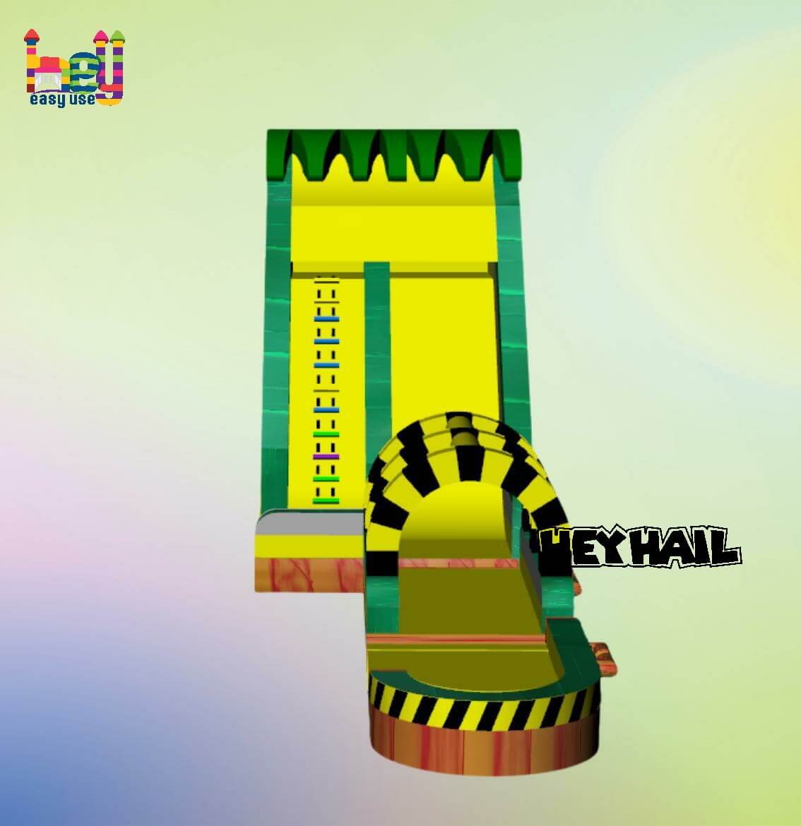 factory price PVC inflatable industrial slide