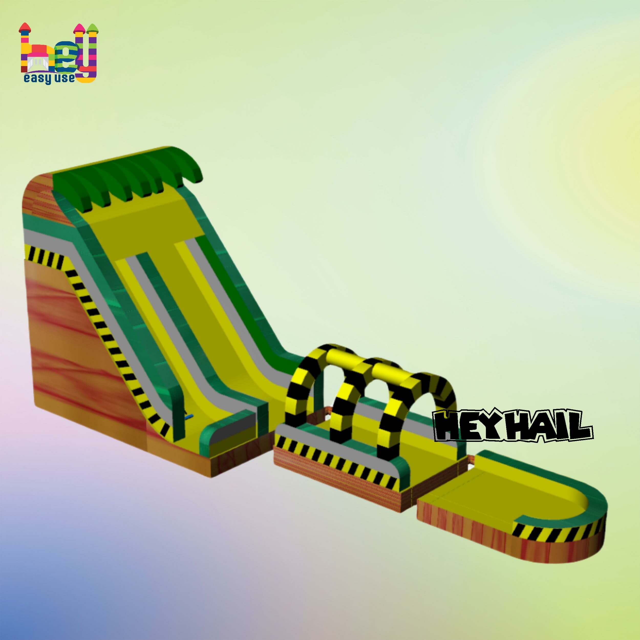 factory price PVC inflatable industrial slide