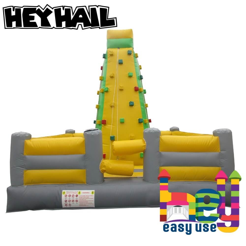 inflatable rock climbing with slide for fun 