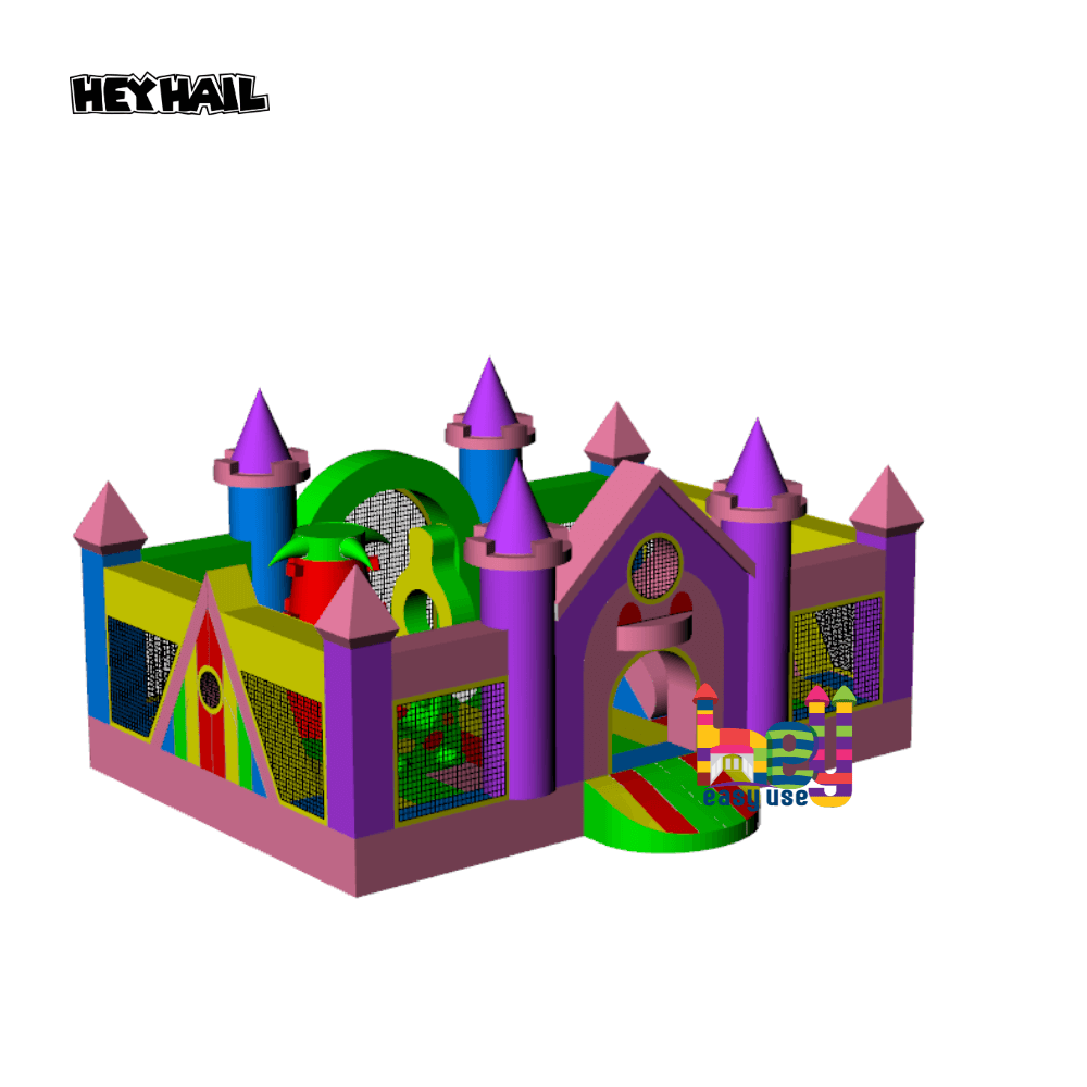 Castle theme inflatable combo bounce house jumper