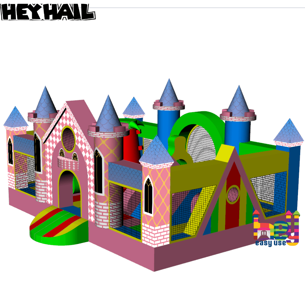 Outdoor Inflatable Bounce House Slide Combo For Sale 