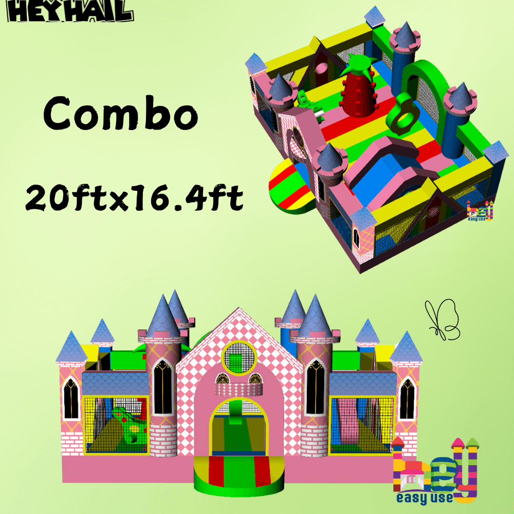 Outdoor Inflatable Bounce House Slide Combo For Sale 