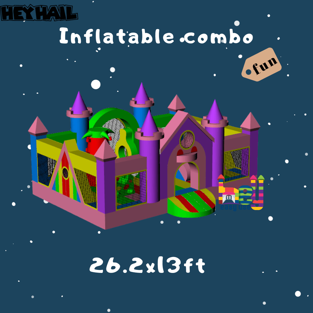 Castle theme inflatable combo bounce house jumper