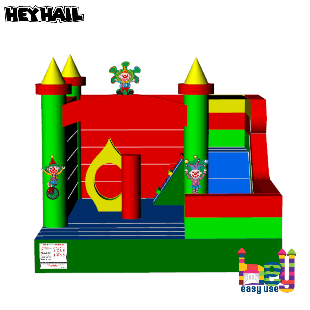 outdoor playing game rainbow bounce and slide combo