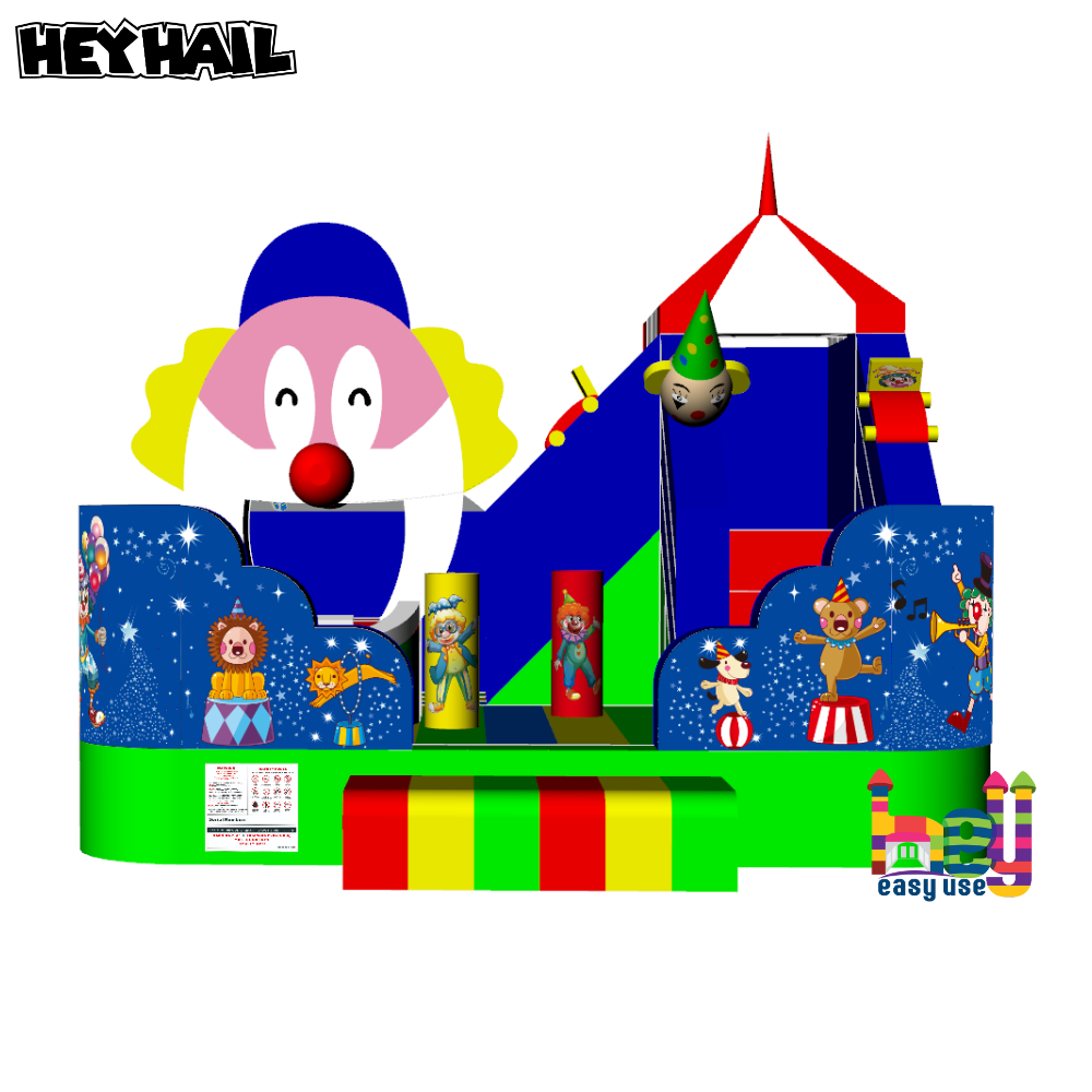 outdoor PVC bouncy castle and slide combo