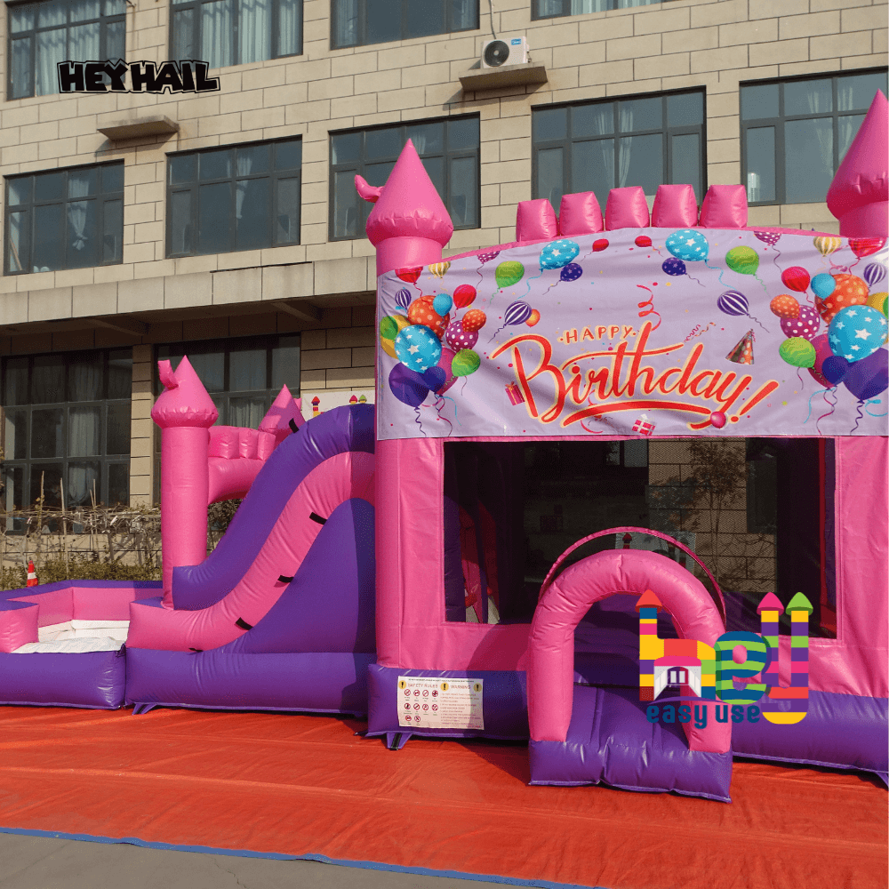 kids jumping 5 in 1 princess bounce house