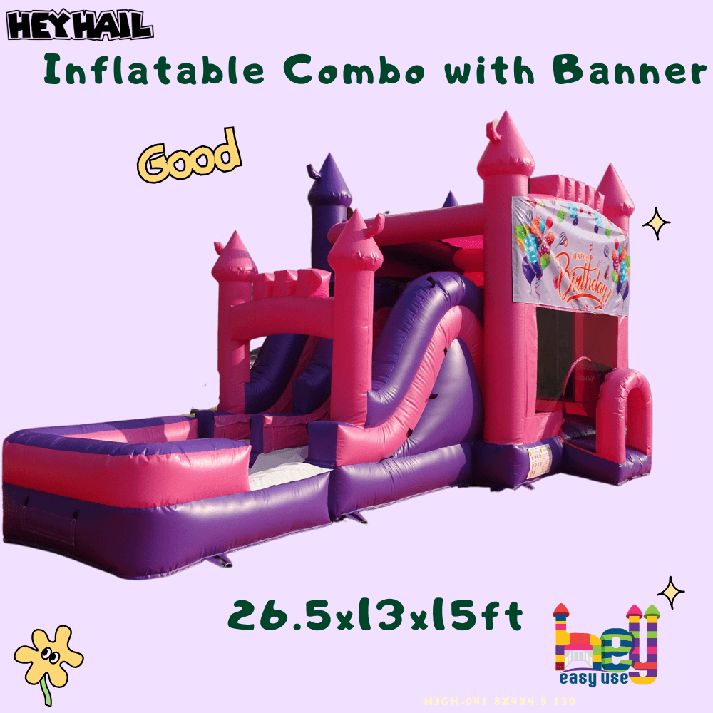 kids jumping 5 in 1 princess bounce house