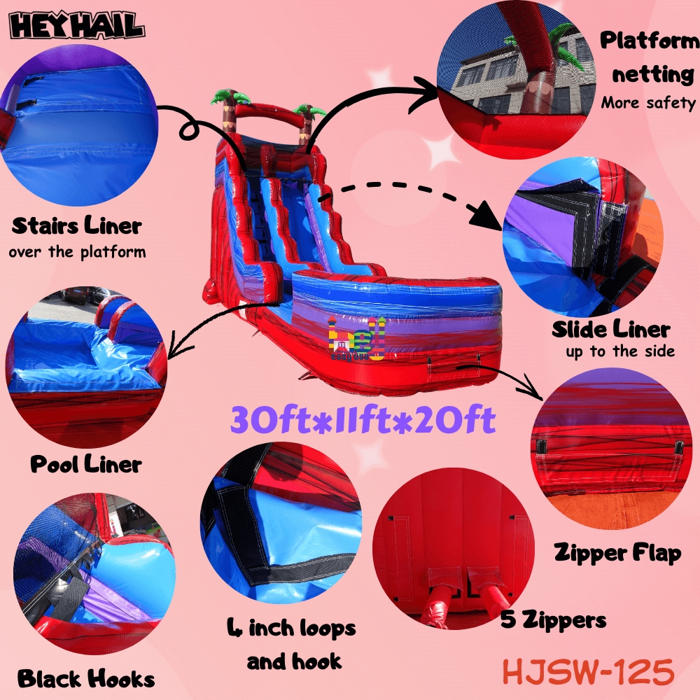 Commercial grade inflatable moving mouth slide for sale