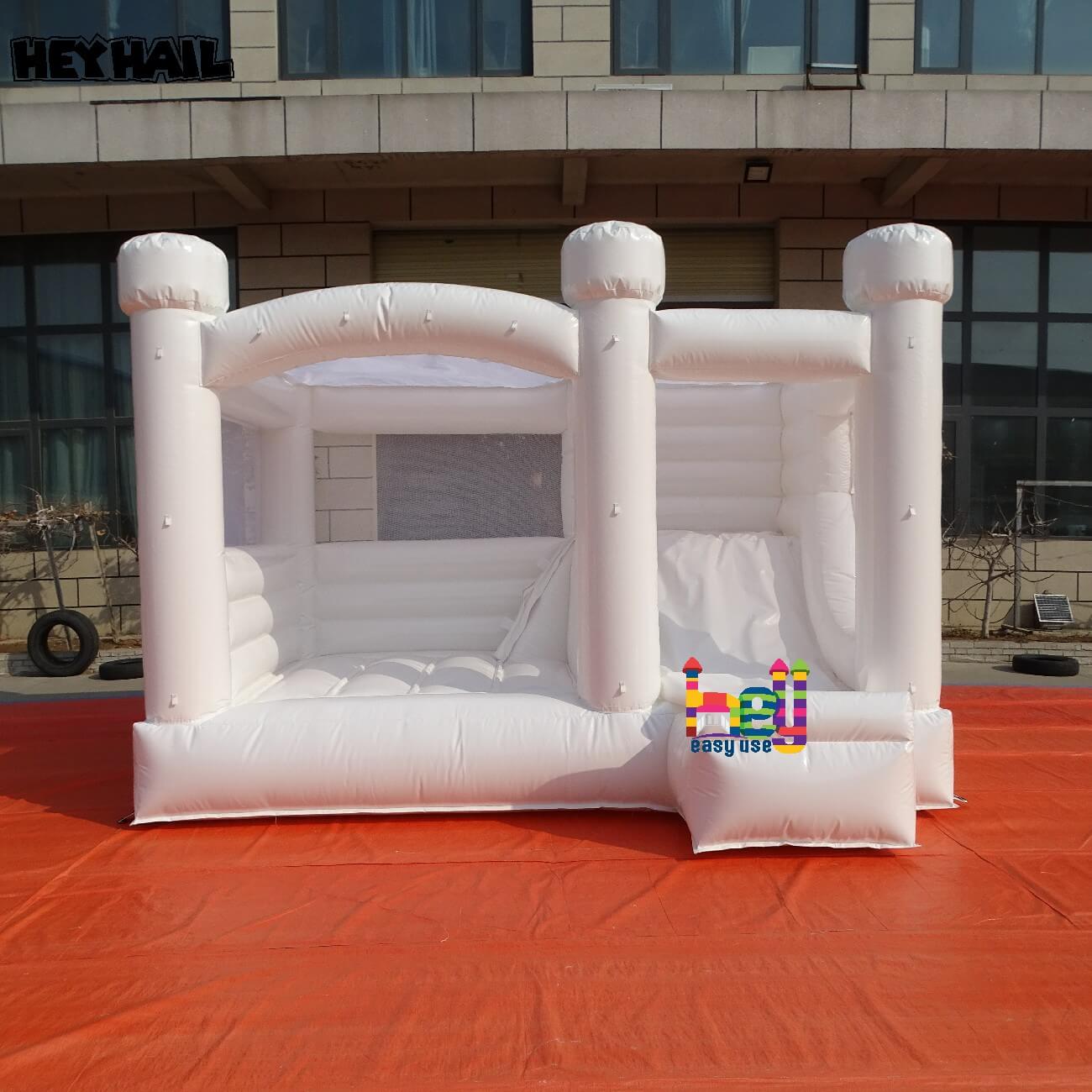 Commercial grade white bounce castle inflatable for sale
