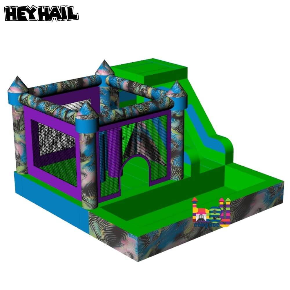 colorful commercial inflatable castle bounce house for kids party