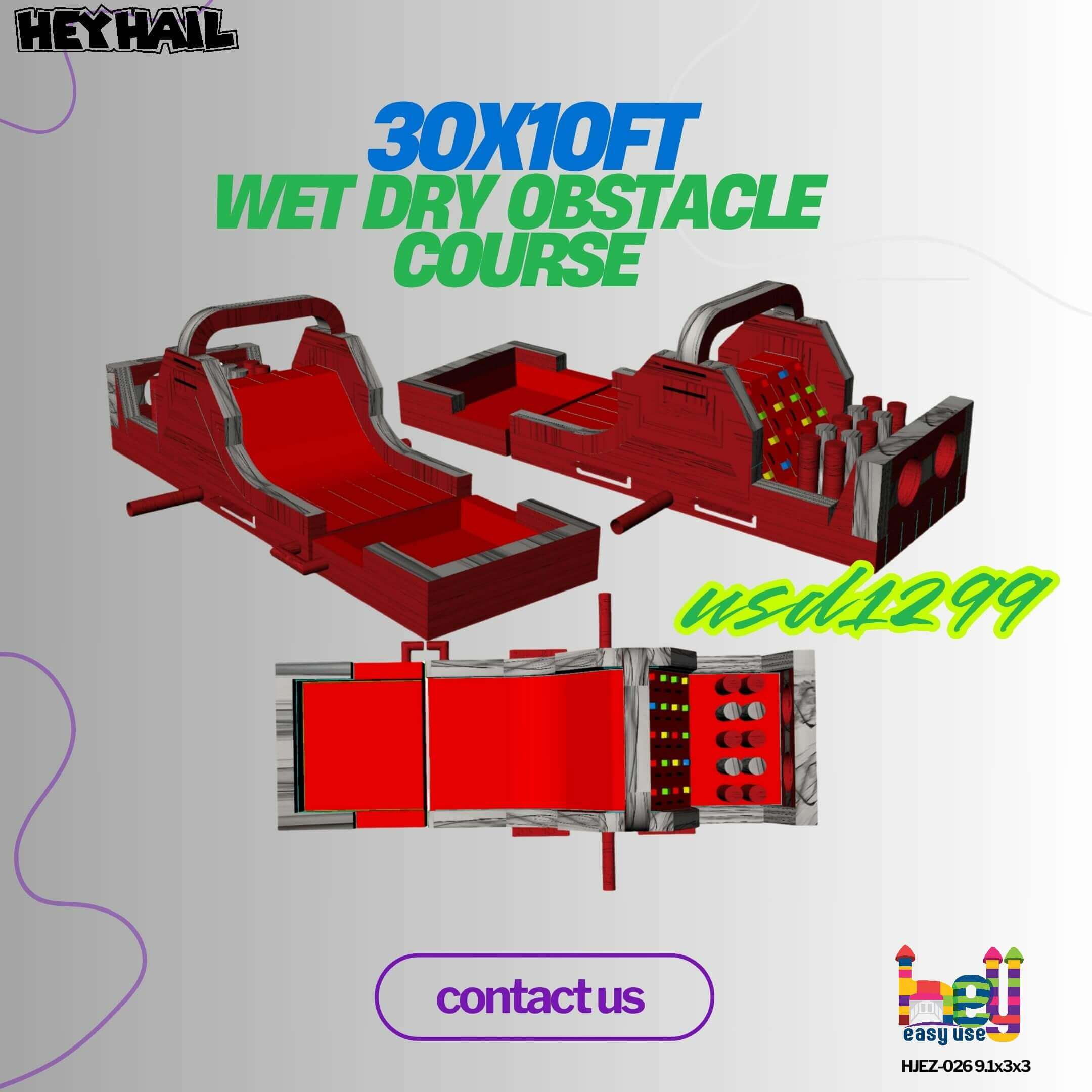 commercial garde obstacle course games for sale