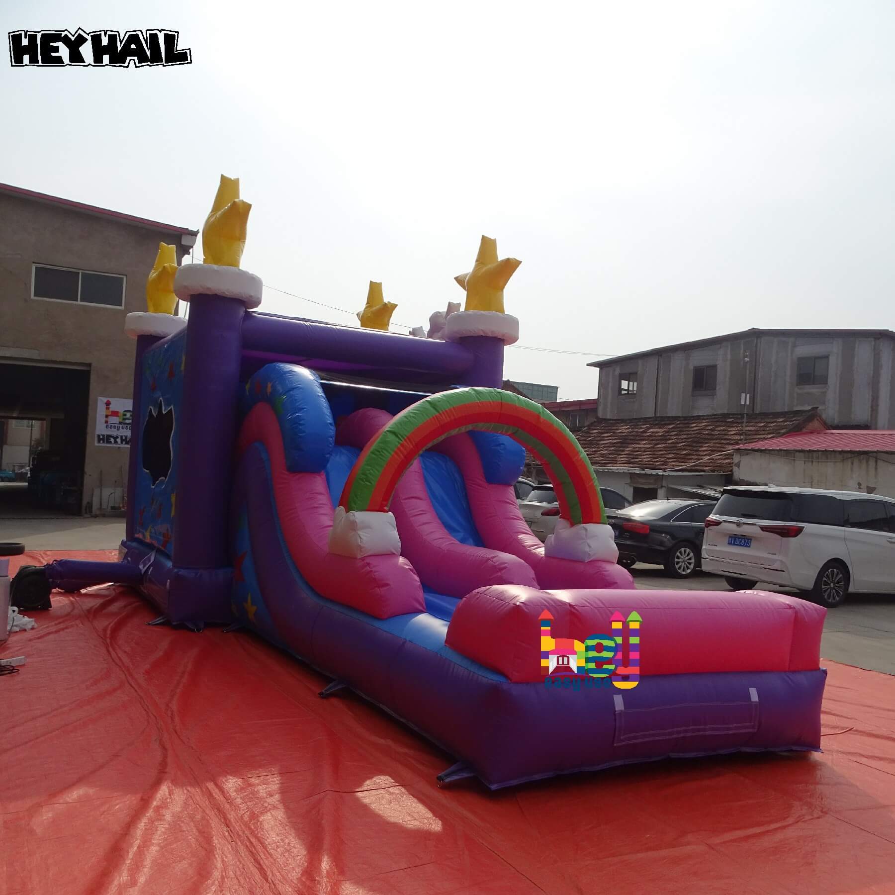 commercial blow up water slide bounce house combo