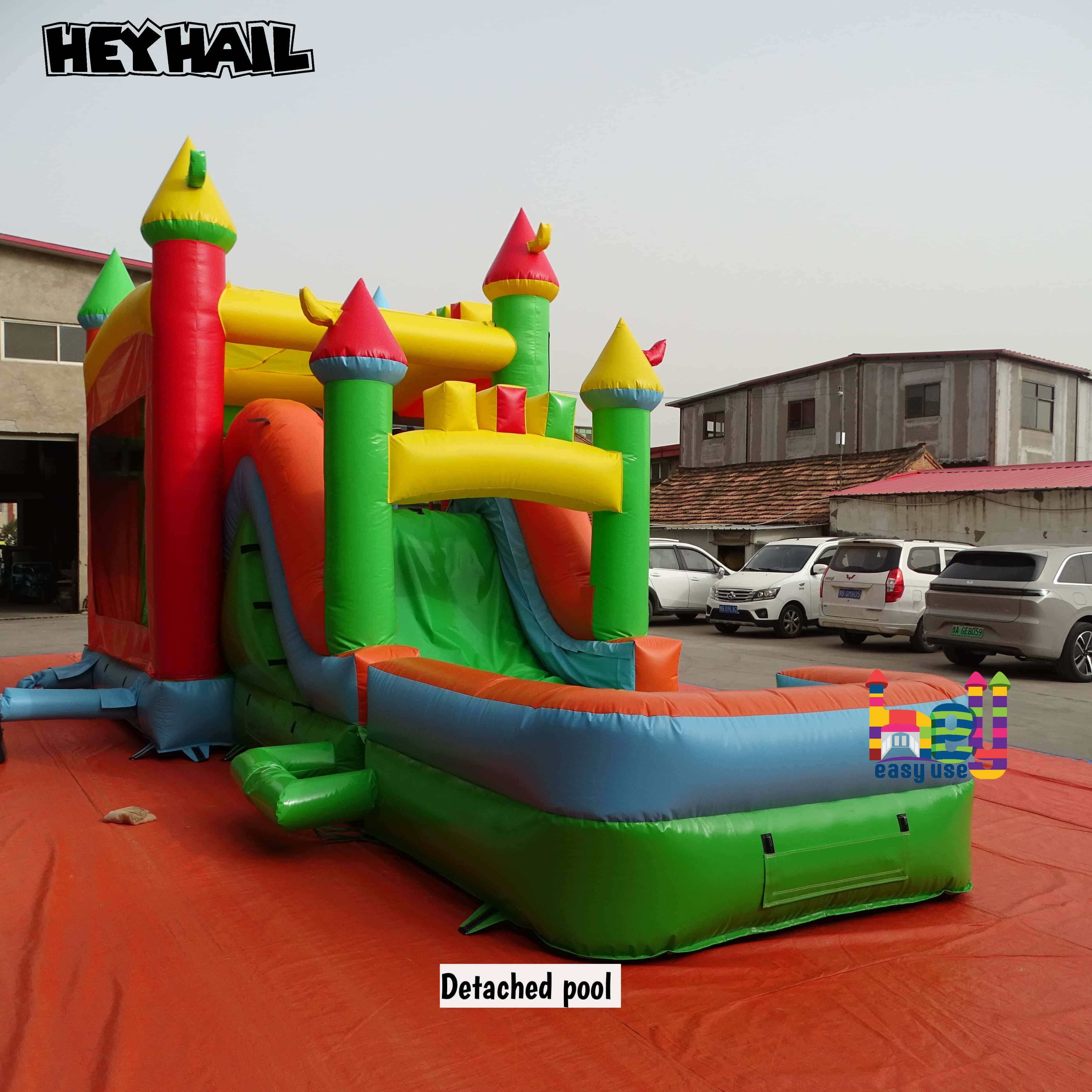 commercial grade rainbow 5 in 1 bounce house