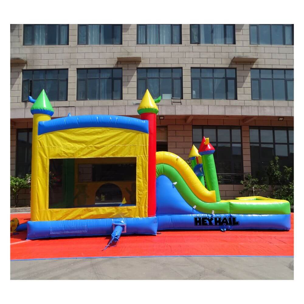 commercial grade combo bounce house and wet dry slide commercial for party