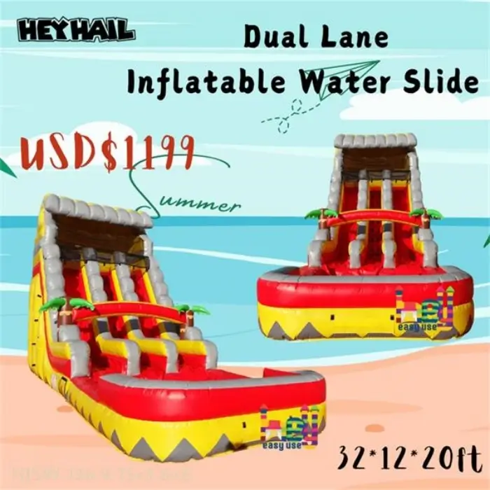 popular palm tree inflatable water slide