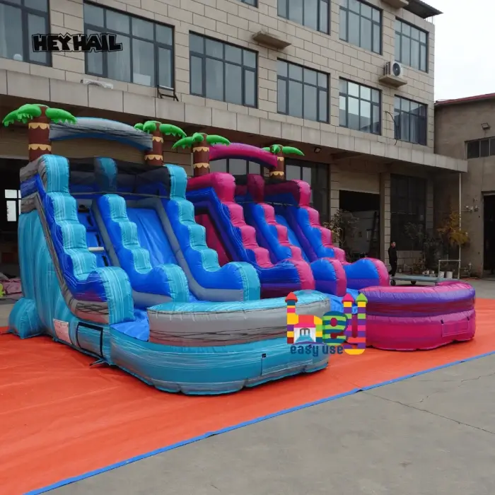 Marble Color Commercial Inflatable PVC Water Slides Prices 