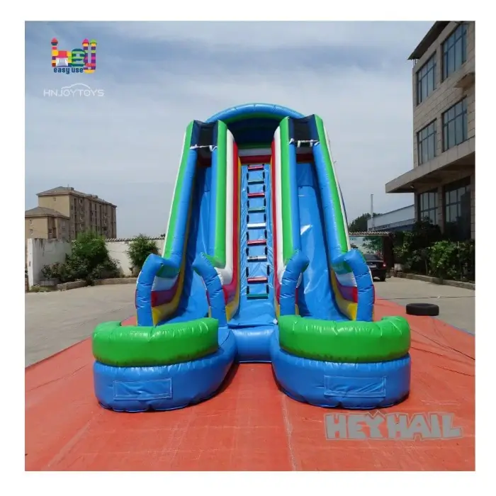 wave inflatable dry and water slide